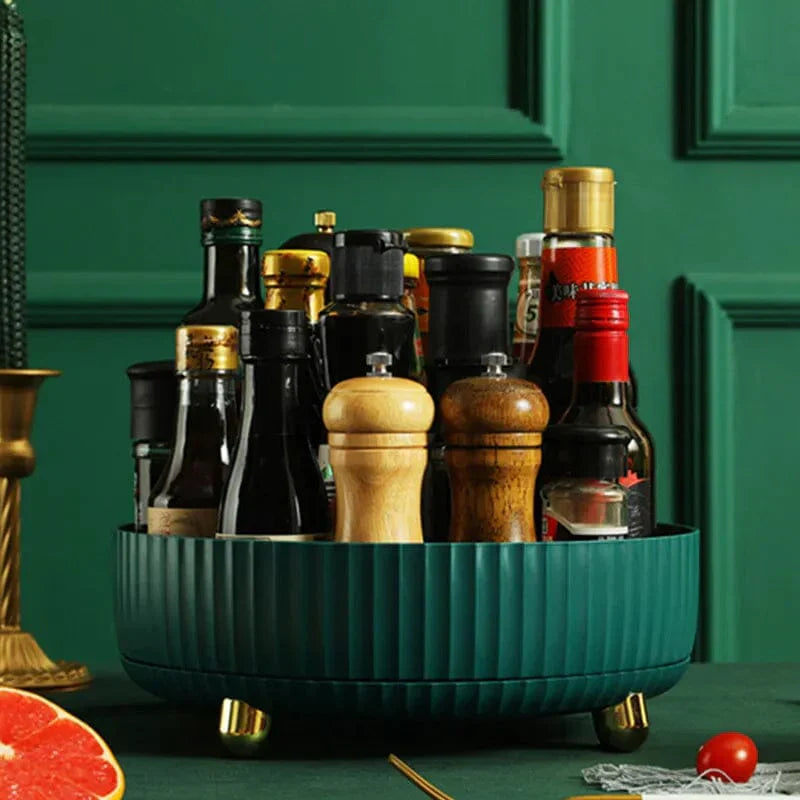  360 ° rotary organizer - multifunctional & space -saving for kitchen, bathroom and office-4