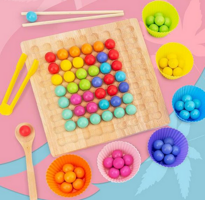 CREATIVE BEADS – Montessori wooden bead set for fine motor skills & creativity