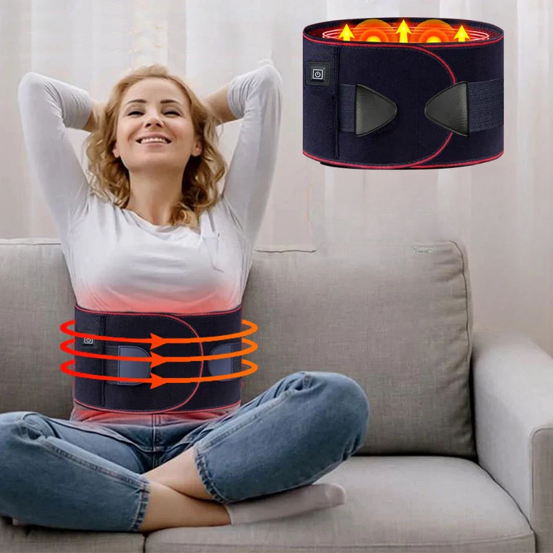  Ergonomic heating belt with adjustable warmth for back pain relief-1