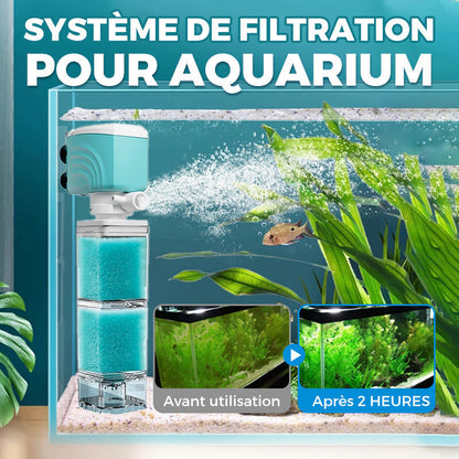 AquaFlow 5 en 1 – Agua cristalina y limpieza automática para el acuario