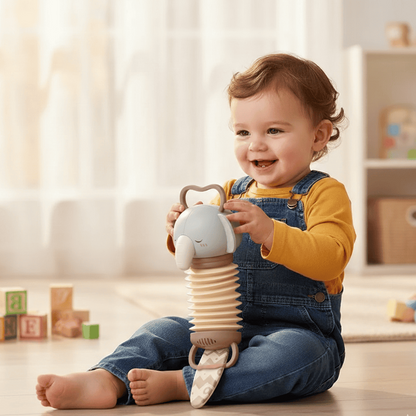Melobean Baby Tune | 2-in-1 Baby Accordion & Rattle | Sensory Development Toy | Musical Toy for Infants