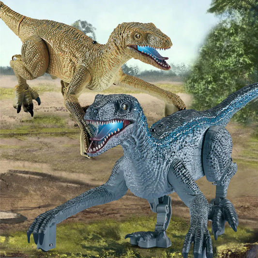 DINOREX – Movable Velociraptor with light & sound for dino adventures