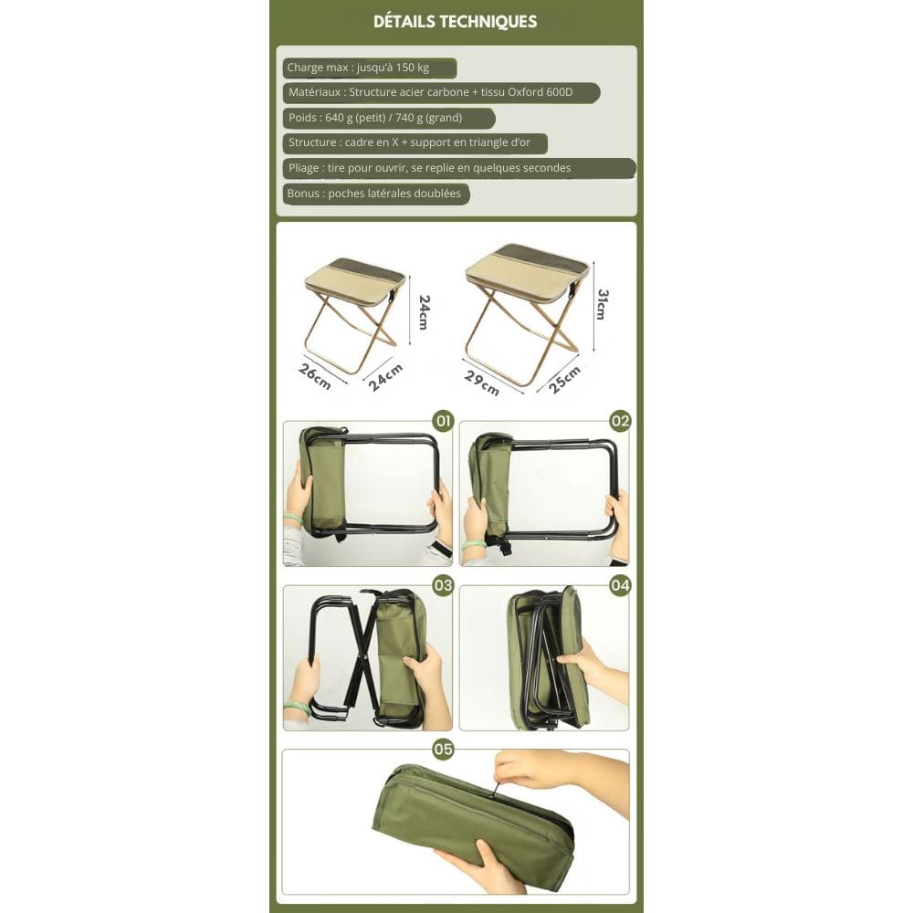 2-in-1 chair bag-waterproof folding chair & backpack for outdoor adventure 5