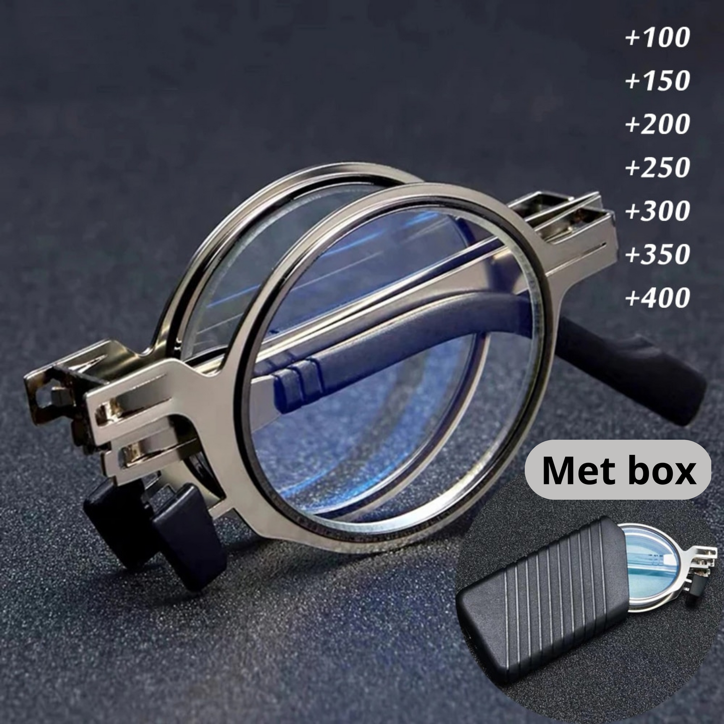 VisionFold Compact Opvouwbare Bril - Ultralichte, Duurzame Leesbril met Flexibele Krasbestendige Lenzen