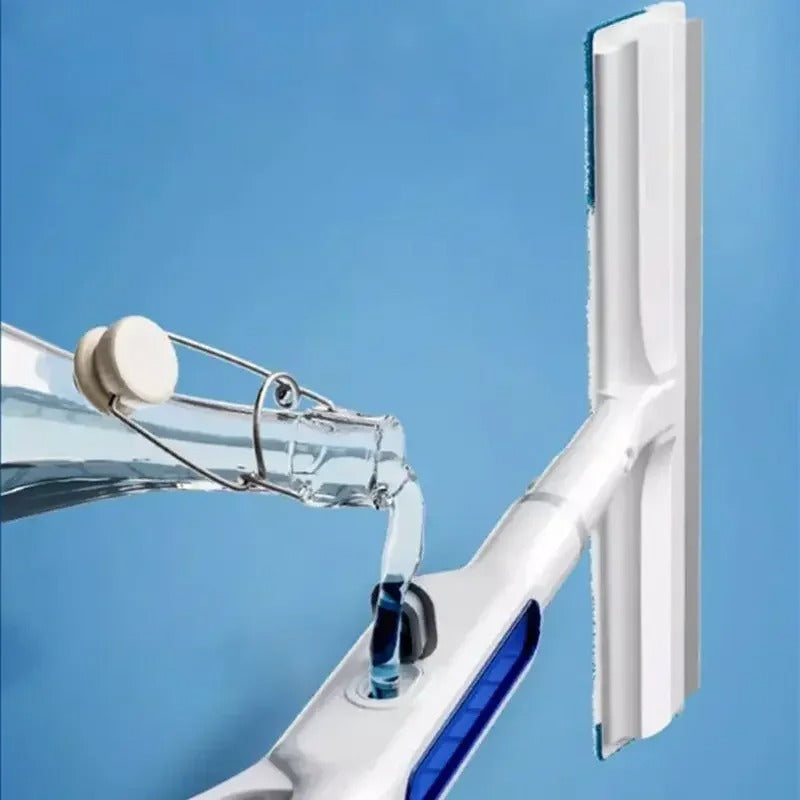 CleanView 3-in-1 Fensterwischer - integriertes Spray, Mikrofaserreinigung und streifenfreier Glanz
