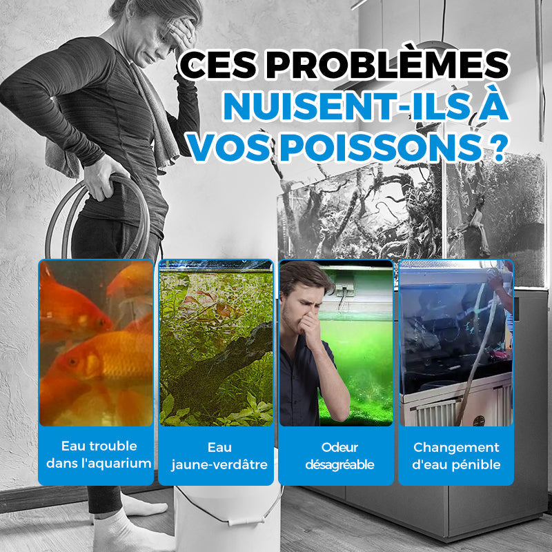 AquaFlow 5 en 1 – Agua cristalina y limpieza automática para el acuario