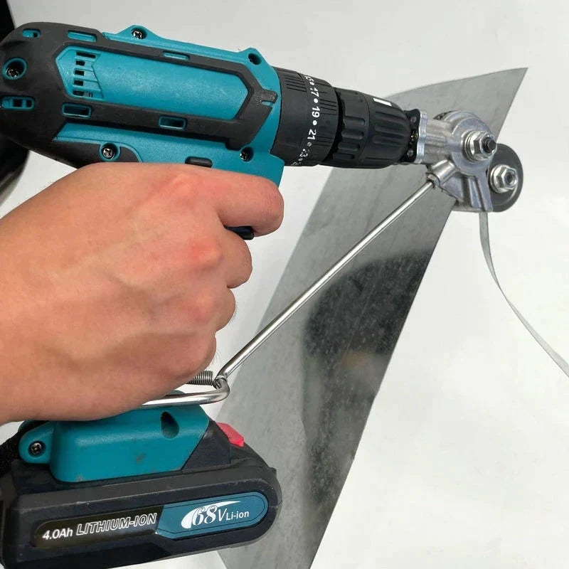 Electric Plate Cutter Attachment for Standard Drills - Safe, Efficient Cutting Tool with Durable Aluminum Alloy-2