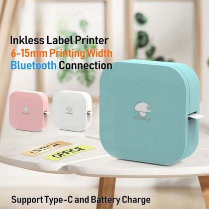 PRINTIFY – Kabelloser Thermoetikettendrucker mit Bluetooth & tragbarem tintenlosem Drucken