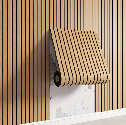 3D Akupanel - Panneaux muraux auto-adhésifs à effet bois