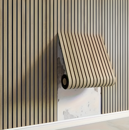 3D Akupanel - Selbstklebende Wandpaneele mit Holz-Effekt