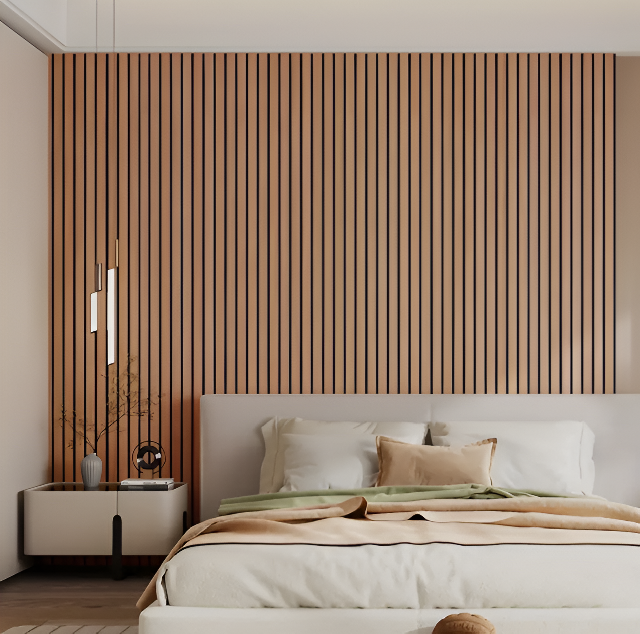 3D Akupanel - Selbstklebende Wandpaneele mit Holz-Effekt