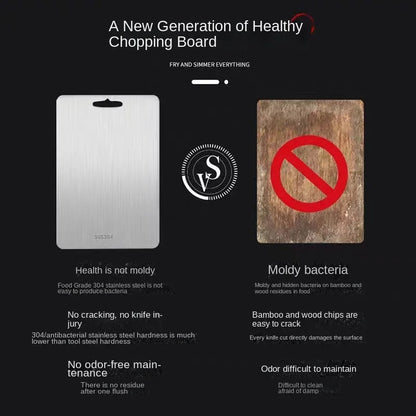  Titanclean stainless steel cutting board - antibacterial & scratch -resistant for your kitchen-4