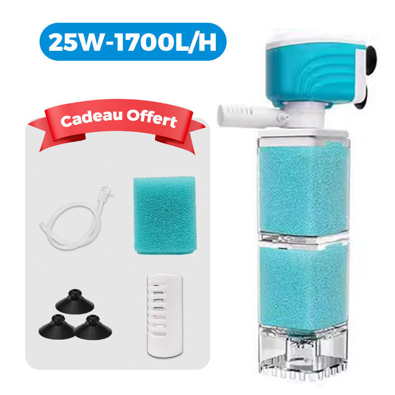 AquaFlow 5 en 1 – Agua cristalina y limpieza automática para el acuario