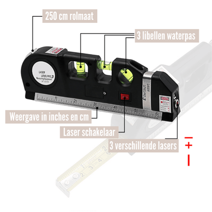 4-in-1 Laser Measuring Tool with Tape Measure, Ruler, and Spirit Level – Compact and Accurate Measurement Device-5