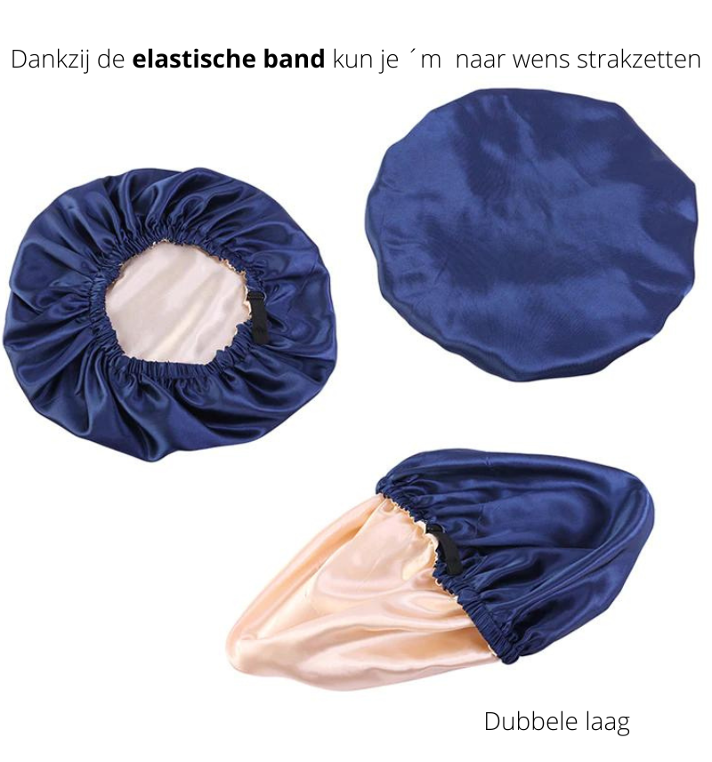 SatinGlow - luxurious hair cap from satin for optimal hair protection at night-4