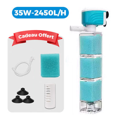 AquaFlow 5 en 1 – Agua cristalina y limpieza automática para el acuario