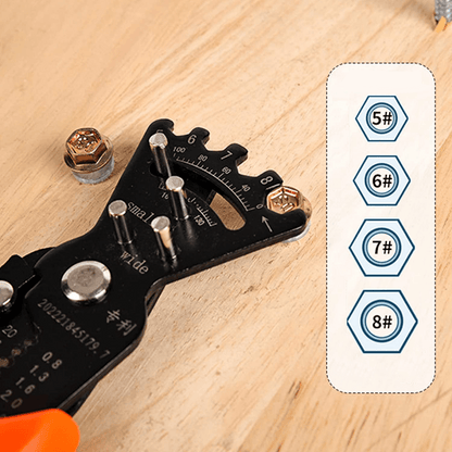 5-in-1 Multifunctional Tool for Electrical Work – Wire Stripper, Cutter, Crimper, and Bender in Durable Chromium Vanadium Steel-3