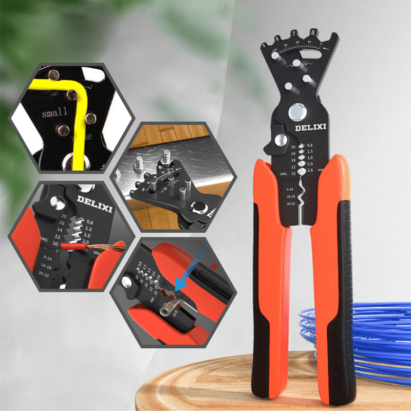 5-in-1 Multifunctional Tool for Electrical Work – Wire Stripper, Cutter, Crimper, and Bender in Durable Chromium Vanadium Steel-1