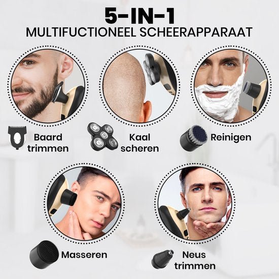  5-in-1 razor men-ergonomic razor with razor blades for smooth shave-6
