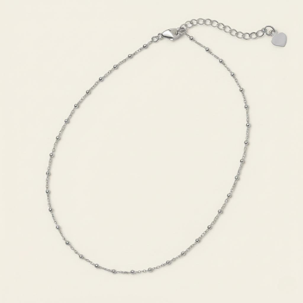 Beaded Silver and Gold Plating Chain Necklace