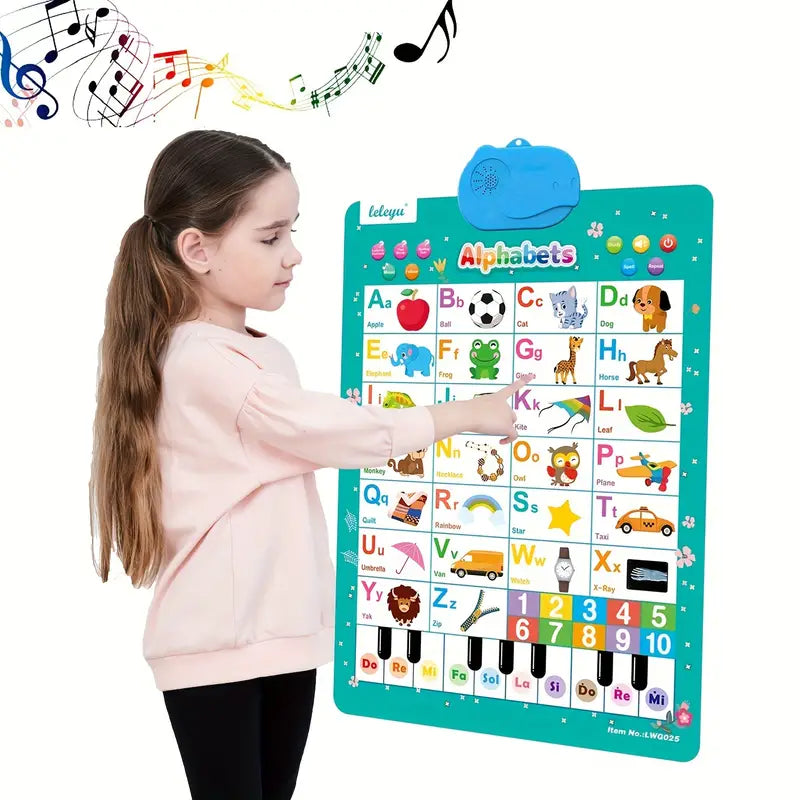 Playlearn ABC Muurposter - Sprekende Alfabet Grafiek - Educatief Leerspeelgoed voor Kleuters