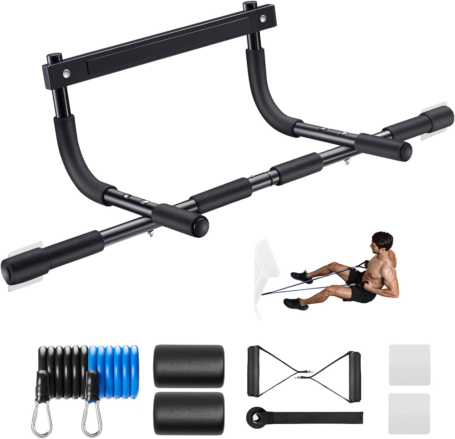  Powergrip pull -up bar door frame - high quality steel, 200 kg load capacity, versatile design-3
