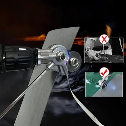 Electric Plate Cutter Attachment for Standard Drills - Safe, Efficient Cutting Tool with Durable Aluminum Alloy-5