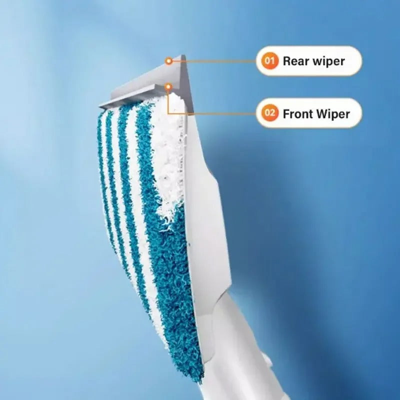 CleanView 3-in-1 Fensterwischer - integriertes Spray, Mikrofaserreinigung und streifenfreier Glanz