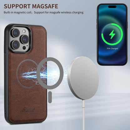 Custodia in pelle Magvibe - Protezione premium per smartphone con supporto per schede e MagSafe