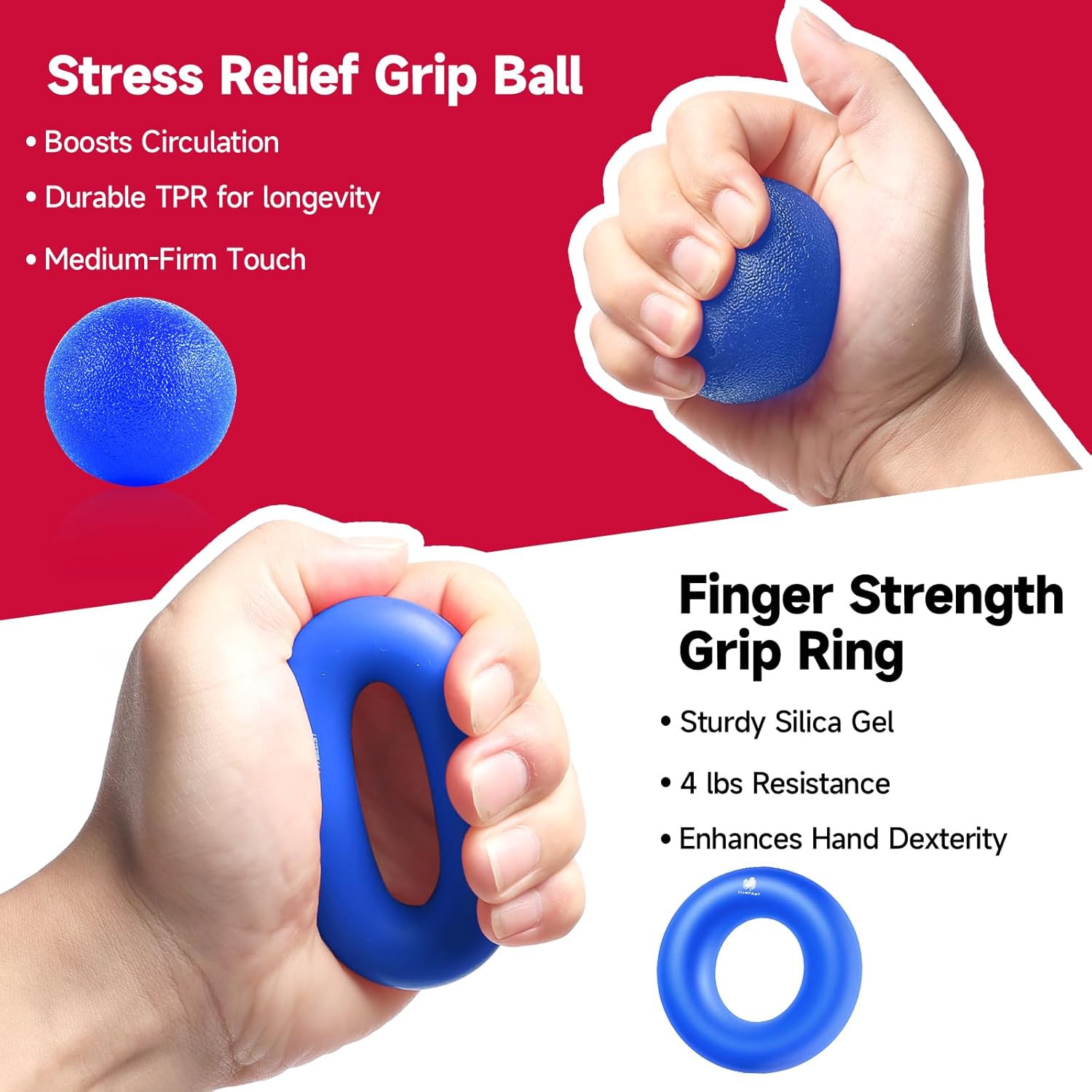  Gripmaster - adjustable hand amplifier set with 5 levels of resistance for grip and forearm strength-4