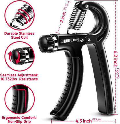  Gripmaster - adjustable hand amplifier set with 5 levels of resistance for grip and forearm strength-5
