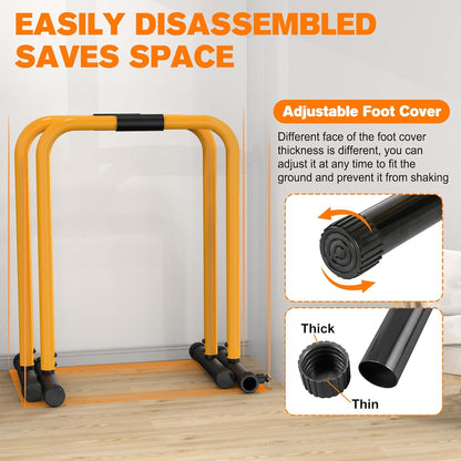  PowerDIP DIP Station-Robust dip stand for upper body training, adjustable height and anti-slip-based basis-6