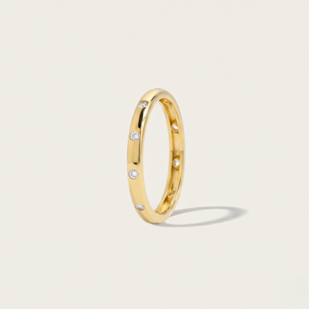 Bague en or et argent multi-pierres Sea foam Crest