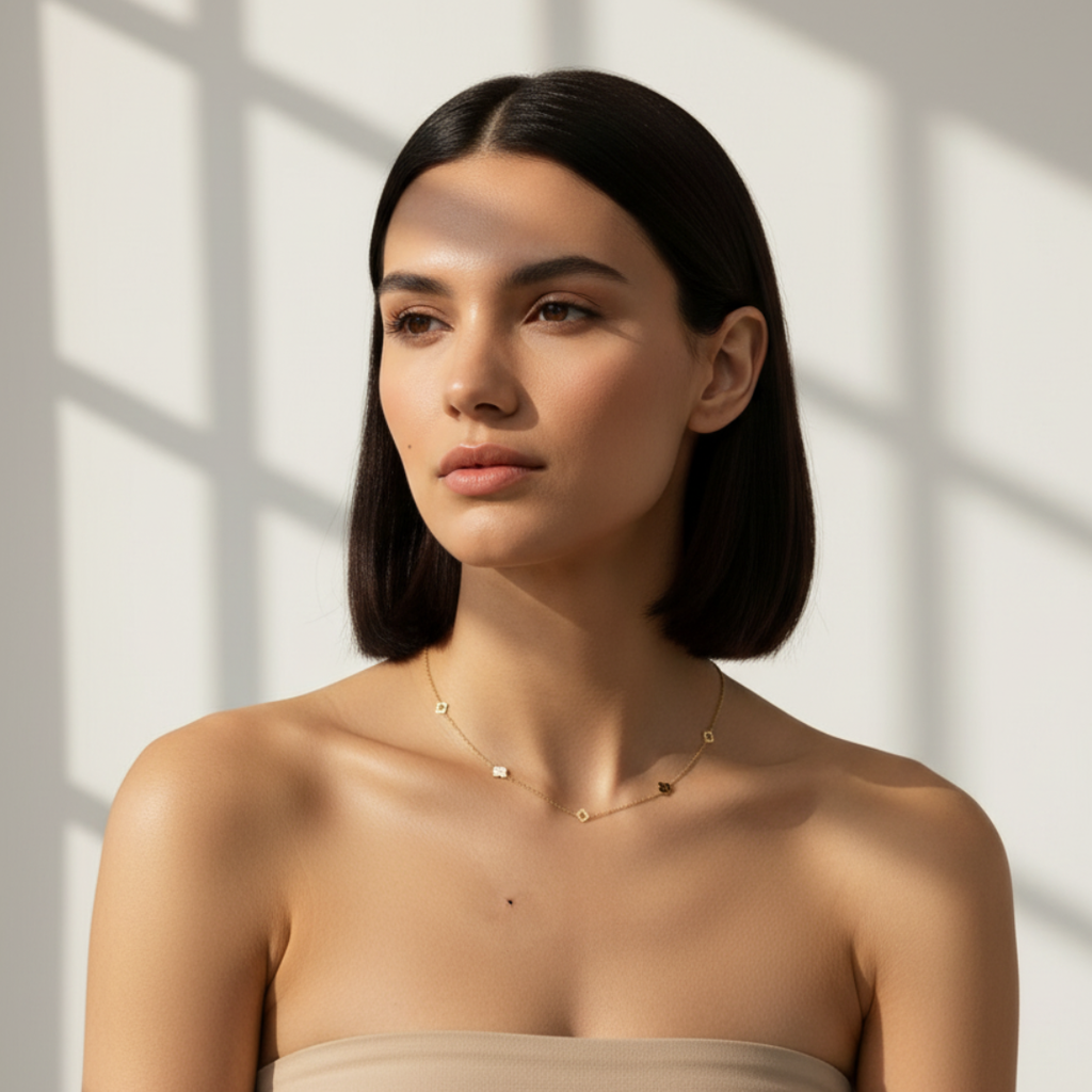 Zee Klaver Gouden Ketting