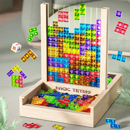 Ecoblock Tetris Board - Holzpuzzle für Kinder und Erwachsene - nachhaltiger Gehirntrainingsspaß