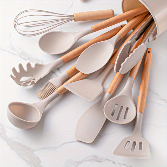  Silicone kitchen utensils set - heat -resistant & stylish for every kitchen-1