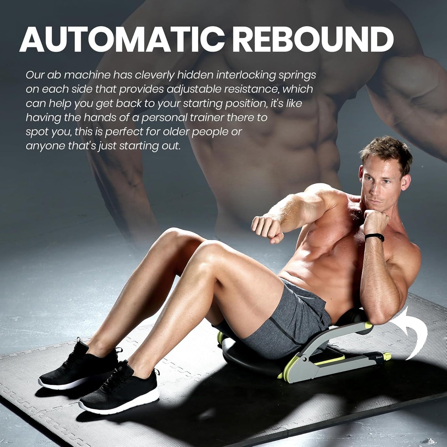  Coremax from Crunch Trainer - ergonomic design, adjustable resistance, space -saving-6