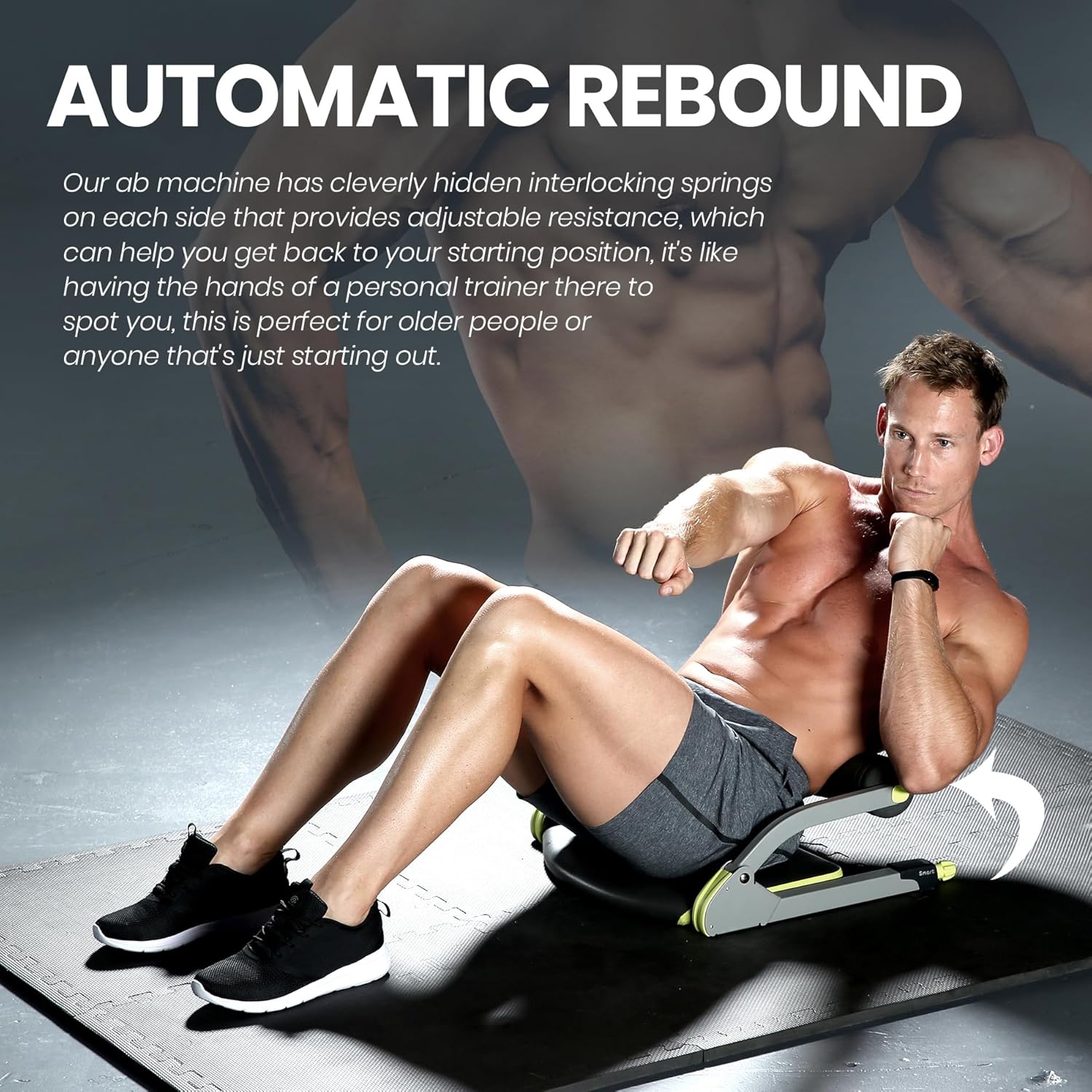  Coremax from Crunch Trainer - ergonomic design, adjustable resistance, space -saving-6