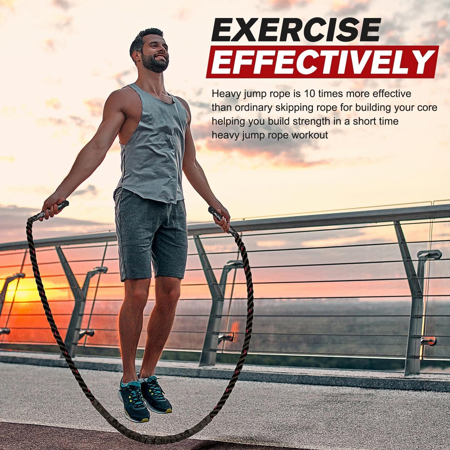  PowerJump - adjustable jump rope for fitness, strength and endurance training-6
