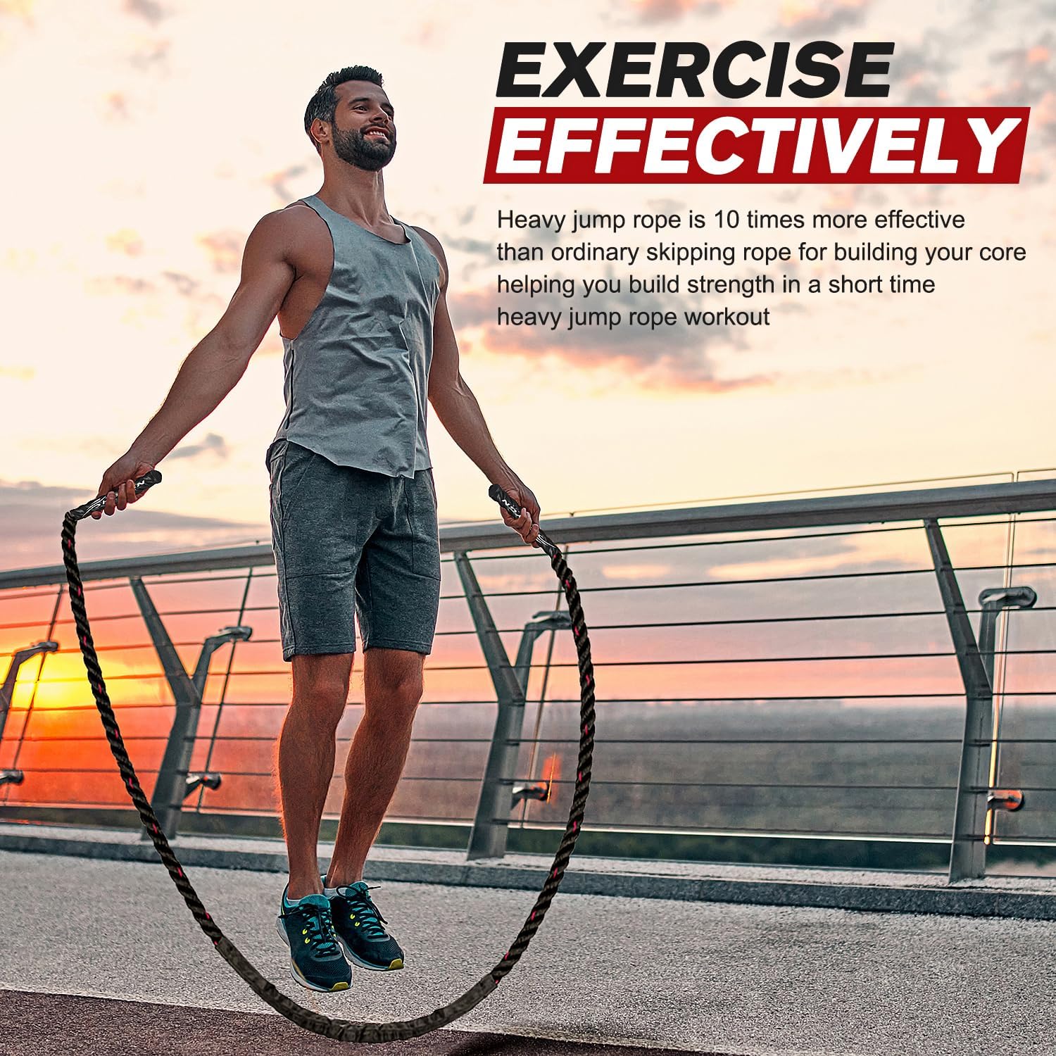  PowerJump - adjustable jump rope for fitness, strength and endurance training-6