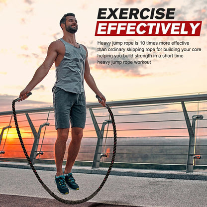  PowerJump - adjustable jump rope for fitness, strength and endurance training-6