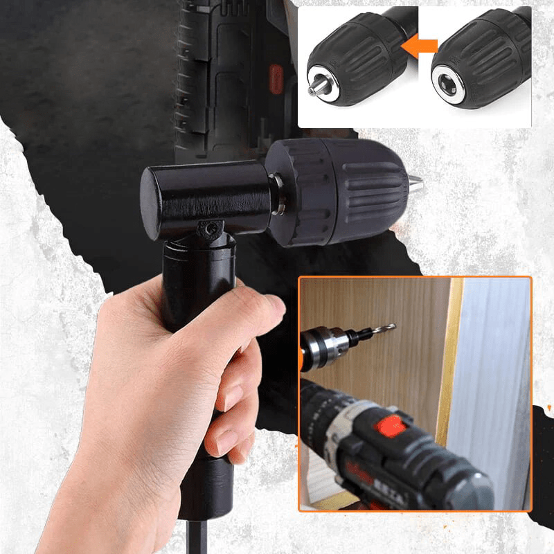 90-Degree Right Angle Drill Extension for Tight Spaces – Compatible with All Electric and Hand Drills-2