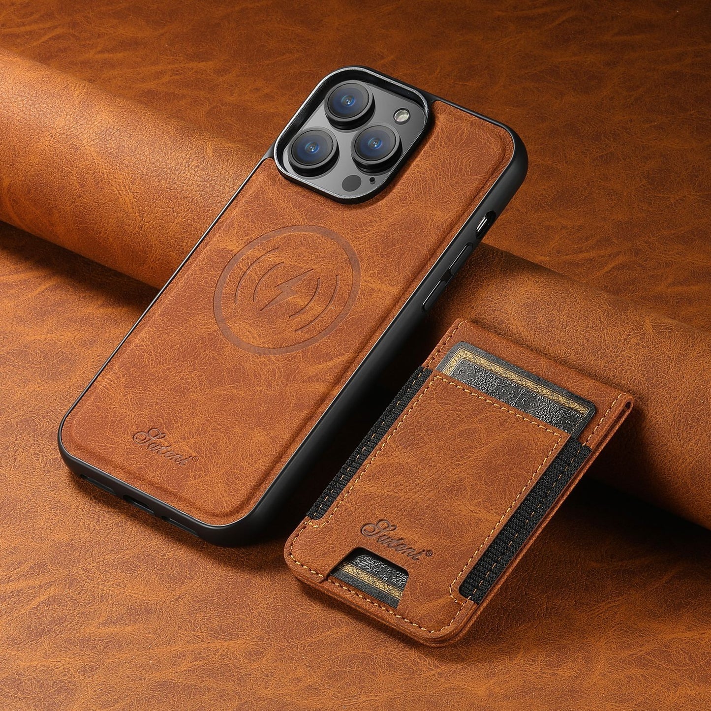Custodia in pelle Magvibe - Protezione premium per smartphone con supporto per schede e MagSafe