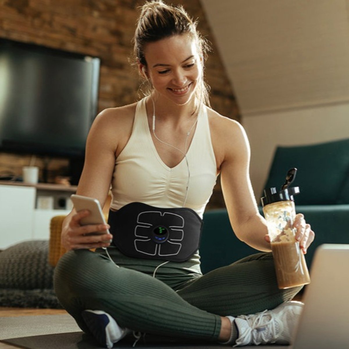  FlexTone Sculpt - EMS abdominal muscle trainer device for effective training in 15 minutes-6