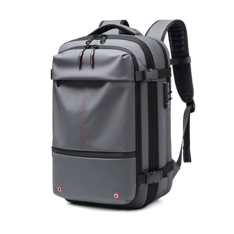 AIRTRAIL Rucksack - Komprimierbarer Reiserucksack mit 17,3" Laptopfach und Vakuumkompression