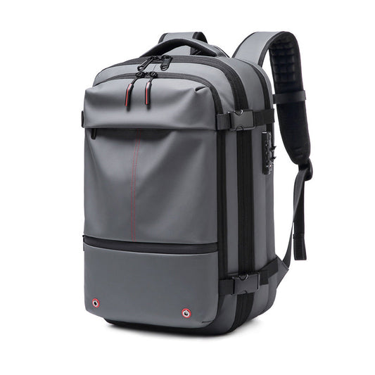 AIRTRAIL Rucksack - Komprimierbarer Reiserucksack mit 17,3" Laptopfach und Vakuumkompression