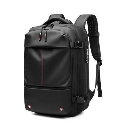 AIRTRAIL Rucksack - Komprimierbarer Reiserucksack mit 17,3" Laptopfach und Vakuumkompression