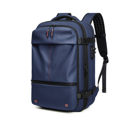 AIRTRAIL Rucksack - Komprimierbarer Reiserucksack mit 17,3" Laptopfach und Vakuumkompression