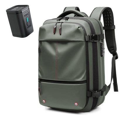 AIRTRAIL Rucksack - Komprimierbarer Reiserucksack mit 17,3" Laptopfach und Vakuumkompression