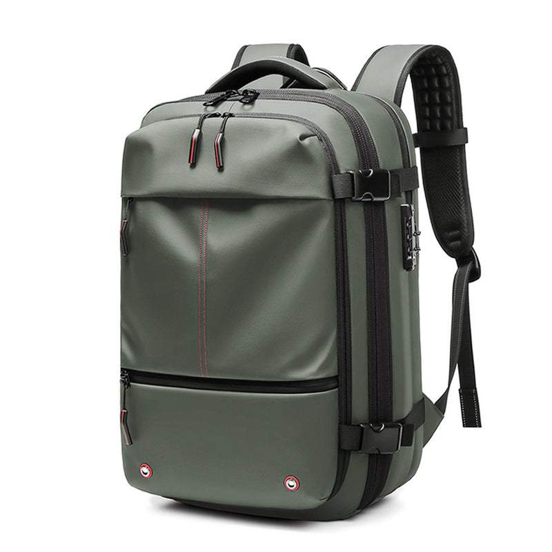 AIRTRAIL Rucksack - Komprimierbarer Reiserucksack mit 17,3" Laptopfach und Vakuumkompression